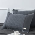 thumbnail image 2 of F-265 Dark Grey Soft Pillow Protector Cover Cotton Non Slip Design Breathable Bedding Case With Button Closure #Ae807, 2 of 6
