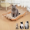 thumbnail image 3 of Extra-Larger Sisal Cat Scratcher Bed with Ball, 3-in-1 Cat Scratching Pad with Hammock, Natural Sisal with Solid Wood Frame Cat Scratch Post for Indoor Cats Lounger & Sleep & Scratch, 3 of 14