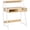 Natural Wood, variant on 360 Degree Rotating L Shaped Corner Desk with Storage Shelves, White Writing Table Workstation for Small Spaces