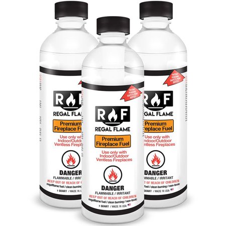 Regal Flame Premium Ventless Bio Ethanol Fireplace Fuel 3 Quart