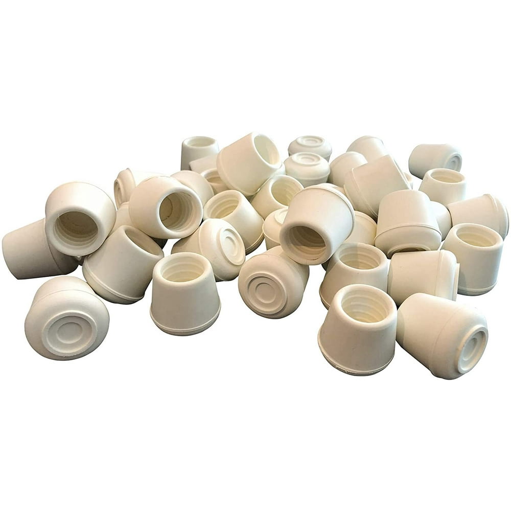 8753E Leg Tips 3/4-Inch Inside Diameter Rubber Chair Leg Caps, 24 Pack