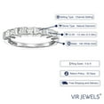 thumbnail image 3 of Vir Jewels 1/2 CTTW Princess Cut Diamond Wedding Band 14K White Gold Channel Bridal Ring Size 5, 3 of 6