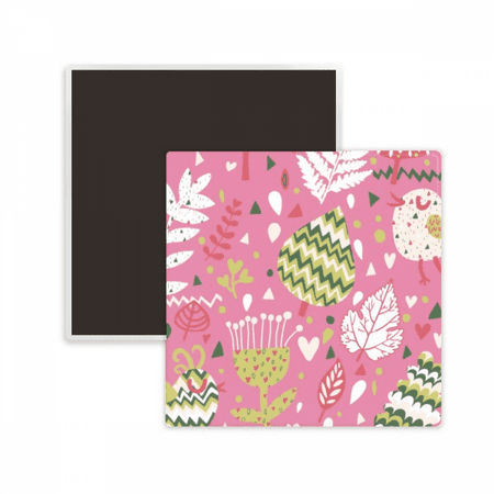 

Colorful Flower Paint Square Ceracs Fridge Magnet Keepsake Memento