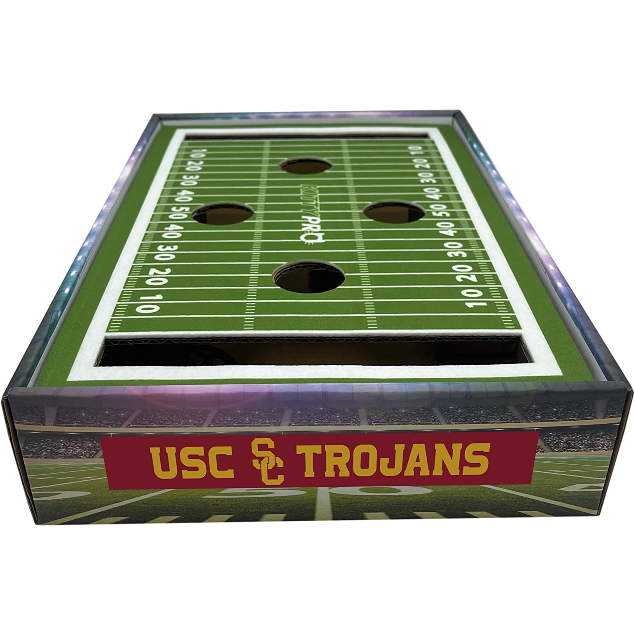 Pets First NCAA Cat Scratcher Box Football Field Designed Cat Scratcher & Lounge