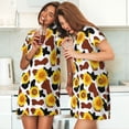 thumbnail image 4 of Disketp Cow Print Sunflower para Camisón Corto de Manga Corta para Mujeres, Camisón Cómodo con Escote Redondo, Bonito y Confortable, 4 of 6
