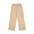 thumbnail image 5 of Boys Cargo Sweatpants Casual Loose Wide Leg Pants Teen Kids Drawstring Elastic Waist Straight Trousers with Pockets, 5 of 5