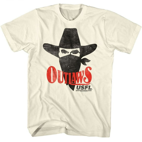 USFL Outlaws Natural Adult T-Shirt
