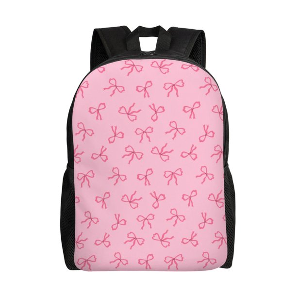 Fotbe Pink Bows Mochila de Viaje para Laptop, Mochila Ejecutiva Delgada y Resistente 15.6"