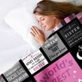 thumbnail image 2 of LHSHID Best Mom Ever Gifts Blanket for Mom Birthday Gifts for Mom from Daughter Son I Love You Mom Gifts Letter Warm Soft Throw Blanket Mama on Mothers Day 50x60in, 2 of 6