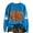 AB302 Blue, variant on Bainana Women'S Halloween Sweatshirts Leopard Pumpkin Graphic Pullover Shirt Trendy Theme Party Sweatshirts Black L