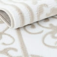 thumbnail image 3 of Rugs.com Hermitage Collection Rug – 4 Ft Round Snow White Medium Rug Perfect For Kitchens, Dining Rooms, 3 of 9