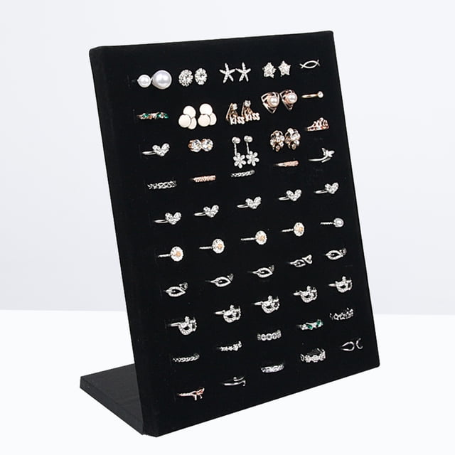 Greenadscape 1Set Display Rack Display Board Modern Flocking Dust Free Secure Storage for Living Room