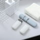 thumbnail image 5 of sweethay Cepillo de Caja de almacenamiento de de con tapa Estuches portátiles a prueba de polvo Organizador de tenedores de Juegos de accesorios de baño Blanco transparente sweethay HA0094-02B, 5 of 6