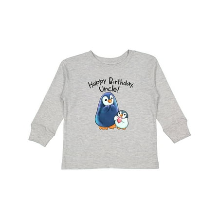 

Inktastic Happy Birthday Uncle!- Cute Penguins Gift Toddler Boy or Toddler Girl Long Sleeve T-Shirt