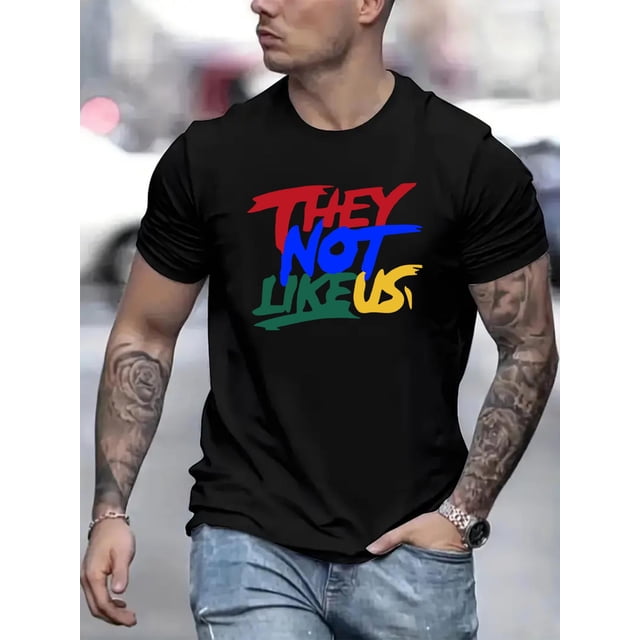 Camiseta gráfica "No nos quieren" para hombre - Cuello redondo informal, manga corta, mezcla de poliéster, lavable a máquina. Para adultos, hombres, mujeres, adolescentes, jóvenes.
