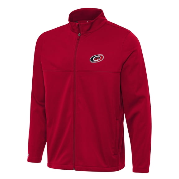 Men's Antigua Red Carolina Hurricanes Links 2 Full-Zip Golf Jacket