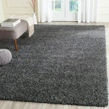 Super Pile (LR Home Serenity Light Gray 8 ft. x 10 ft. Polyster Hand Tufted Indoor Contemporary Solid Ultra Super Soft Shag Fluffy Bushy Thick Deep Pile Rectangle Modern Shaggy)