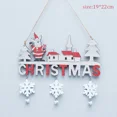 thumbnail image 3 of 2024 Colgantes de madera para Navidad, decoración de pared para puerta, adornos colgantes para árbol de Navidad, feliz año nuevo 2025, decoración navideña para el hogar, 3 of 5