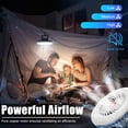 thumbnail image 2 of Portable Camping Fan with LED Lantern USB Rechargeable Waterproof Tent Fan with Hanging Hook and Magnet 2-Pack, 2 of 6