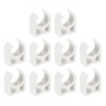 thumbnail image 1 of Unique Bargains PVC Pinces Clips, 50 Pack Adapté pour 16mm (5/8 ') Support de Cintre de Tuyau, Blanc, 1 of 6