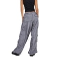 thumbnail image 4 of Women Low Waist Baggy Cargo Pants Casual Drawstring Loose Wide Leg Pocket Joggers Trousers Sweatpants, 4 of 5