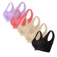 thumbnail image 3 of Birdeem 5Pc Womans Solid Color Gathered Together Large Size Daily Bra Underwear No Rims, 3 of 8
