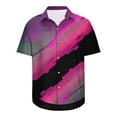 thumbnail image 5 of JINMGG Mens Tops under $5,Men Fashion Casual Buttons Hawaii Printing Turndown Short Sleeve Shirt Blouse Hot Pink XXXXL, 5 of 5