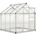 thumbnail image 1 of Outsunny Greenhouse, Walk-In Hot House, Clear PC Board with Sliding Door, 1 of 10