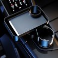 thumbnail image 1 of Car Cup Holder 360 Degree Rotatable Vehicle Tea Beverage Rotatable Convenient Stable Expander Snack Storage Food Tray Table Auto Interior Organizer Expander L, 1 of 9