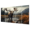thumbnail image 2 of Designart "The Majestic Moose of Canada I" Animals Metal Wall Décor Set, 2 of 5