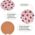 thumbnail image 2 of GZHJMY Cute Ladybug-1 Car Coasters 2 Pieces, Absorbent Ceramic Cork Base Car Coasters, Drink Cup Holder Coasters, with Finger Notches, Easy to Remove and Clean, 2 of 6