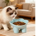 thumbnail image 5 of YiJuHui 1pcs Elevated Cat Food Bowl with Stand, Whisker Friendly Wide Shallow Dish for Easy Eating, Anti-Spill Slow Feeder Pet Bowl, Ergonomic Raised Feeder for Healthy Digestion and Comfort, 5 of 7