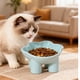 thumbnail image 5 of Elevated Cat Food and Water Bowl, Tilted Anti-Vomit Slow Feeder, Whisker Relief Wide Shallow Dish for Healthy Digestion, Non-S Feeding Station with Neck Support for Small Medium Cats and Kittens, 5 of 7