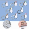 thumbnail image 5 of 16Pcs 8 Colors Bowling Ball Keychains Sports Key Rings Bulk Silver Metal Alloy Resin Party Favors Carnival Reward Fillers Souvenir Bowling Pin Charm Keyring for Backpack DIY Crafts Decor, 5 of 6