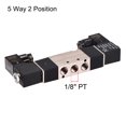 thumbnail image 2 of Válvula solenoide de aire 4V120-06 AC110V 5 vías 2 posiciones 1/8" PT control eléctrico doble pilotado internamente luz roja, 2 of 4
