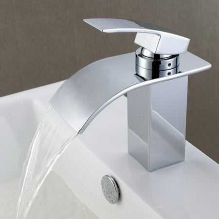 Sumerain International Group Deck Mount Waterfall Bathroom Sink Faucet With Hoses