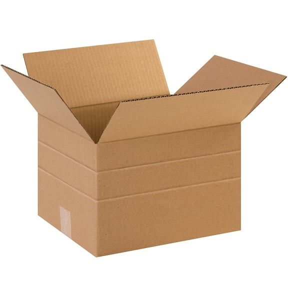 Box Partners Multi-Depth Corrugated Boxes 15" x 12" x 10" Kraft 25/Bundle MD151210