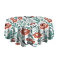 thumbnail image 5 of Pioneer Flower Floral Print Pattern Round Tablecloth 60"x60",Wrinkle Wipeable Table Cloth for Kitchen Dining Room Picnic Patio Party, 5 of 6