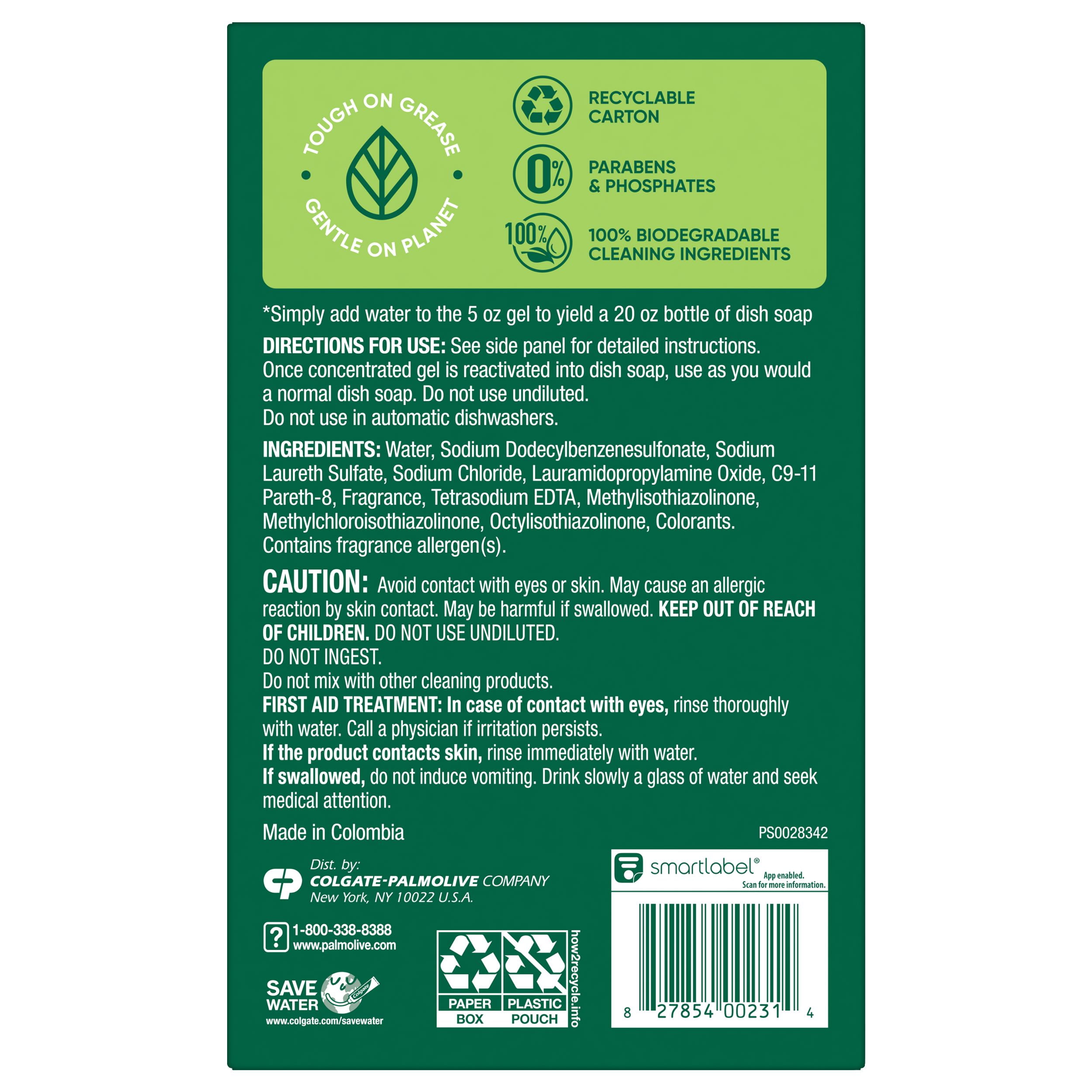 Palmolive Shake & Clean Dish Soap Concentrate Refills, Fresh Citrus, 5 fl oz 2 Pack