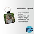 thumbnail image 2 of I Love My Norwegian Forest Cat Heart Faux Leather Square Keychain, 2 of 7
