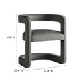 thumbnail image 4 of Side Dining Chair, Gray, Velvet, Bar Pub Cafe Bistro Dining Kitchen Hospitality Restaurant, Modern Contemporary, HB37489, 4 of 11