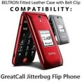 Fitted Leather Case for Alcatel GreatCall Jitterbug Flip Phone for