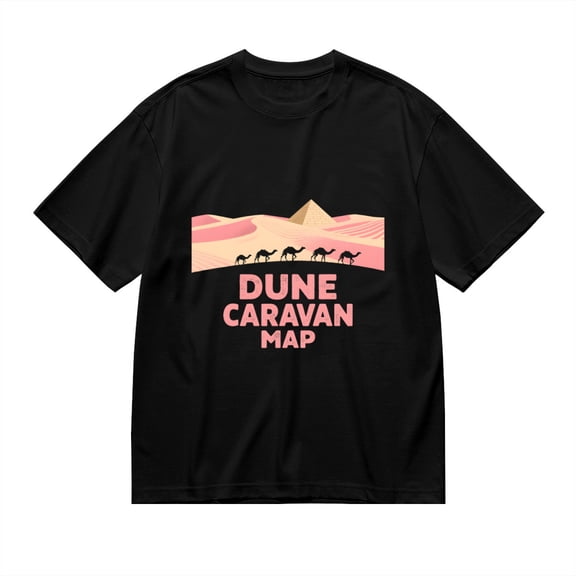 Dune Caravan Map,desert Caravan Print 1, T Shirt for Men, Vintage Graphic Tees Men, 23686767,S