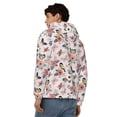 thumbnail image 4 of Honeii Rose Flowers Print Hoodies for Men, Pullover & Full Zip, Breathable Zip up Hoodie, Sweatshirt-Small, 4 of 5