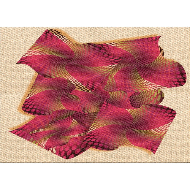 Ahgly Company Tapis Rectangulaire Lavable en Machine Intérieur Transitionnel Rouge Cramoisi, 6 Pieds x 9 Pieds