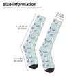 thumbnail image 5 of Fotbe Colorful Butterfly print Women's Men's Novelty Crew Socks Cotton Socks Knee High Socks for Walking,Running,Nurses,Pregnancy, 5 of 9