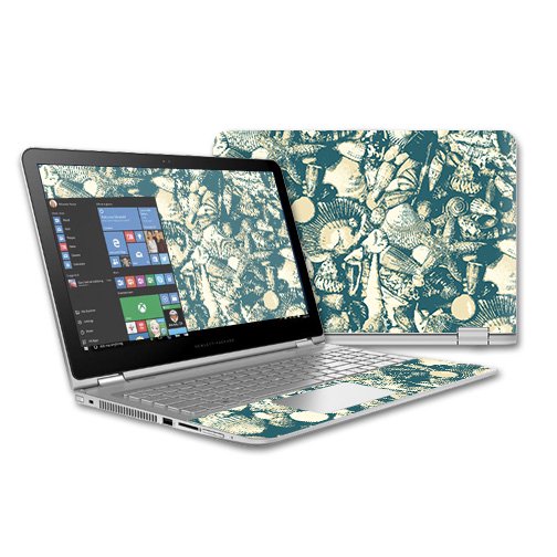 Skin For HP Envy x360 15 (2015) Laptop Tan Seashells MightySkins