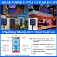 thumbnail image 2 of Cadena de luces solares con bandera estadounidense Decute, 420 LED, 201 x 101 cm, 2 of 9