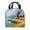 Lunch bag4, variant on Portable Lunch Bag Insulated Painting Of Smiling Australian Shepherd Puppy On Wooden Surface Lunch Box Reusable Tote Bag Unisex for Work, Travel, Picnic, Office, Camping, Hiking, Picnic, Beach