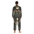 thumbnail image 4 of FORMRS Onesies Pajama for Adults Unisex Hoodie Winter Jumpsuit One Piece Sleepwear, Sizes S-2XL, Black Halloween Dancing Skeleton, 4 of 7